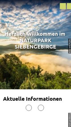 Vorschau der mobilen Webseite www.naturpark-siebengebirge.de, Naturpark Siebengebirge