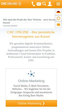 Vorschau der mobilen Webseite www.chc.de, Solva, CHC IT-Solutions