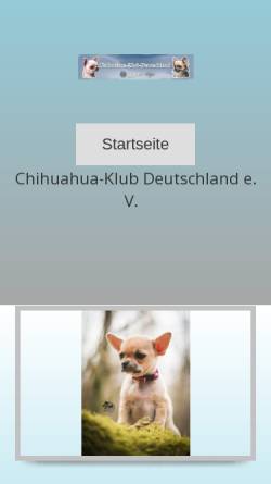 Vorschau der mobilen Webseite www.chihuahuaklub.de, Chihuahua Club e.V.