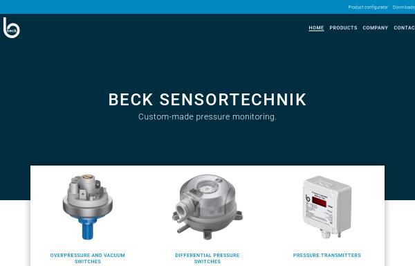Vorschau von www.beck-sensors.com, Beck GmbH