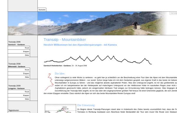 Vorschau von www.transalp-mountainbiker.de, Transalp-Mountainbiker