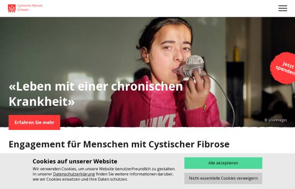 Vorschau von www.cfch.ch, Schweizerische Gesellschaft für Cystische Fibrose