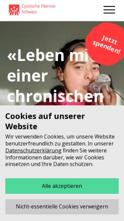 Vorschau der mobilen Webseite www.cfch.ch, Schweizerische Gesellschaft für Cystische Fibrose