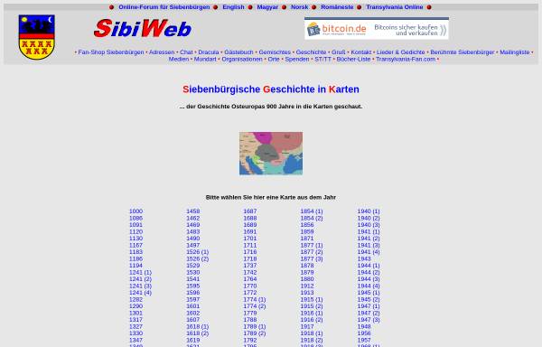 Vorschau von www.sibiweb.de, Siebenbürgische Geschichte in Karten