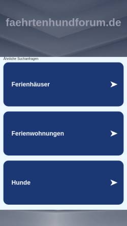 Vorschau der mobilen Webseite www.faehrtenhundforum.de, Fährtenhundforum