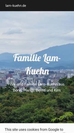 Vorschau der mobilen Webseite lam-kuehn.de, Familie Lam-Kuehn