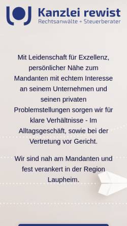 Vorschau der mobilen Webseite www.rewist.de, Lemke, Dr. Weiß und Kollegen