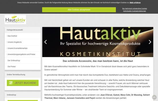 Vorschau von www.hautaktiv-kosmetik.de, HautAktiv Kosmetik und medizinische Fußpflege
