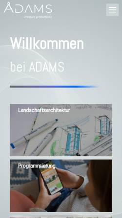 Vorschau der mobilen Webseite www.tobias-adams.com, Adams24 Webdesign