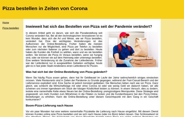 Pizza-Corona, Heimservice