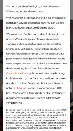 Vorschau der mobilen Webseite www.presse-bremen.de, Presse Bar Cuisine