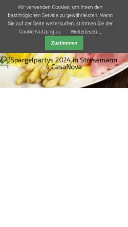 Vorschau der mobilen Webseite www.stresemanns.de, Stresemann´s