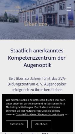 Vorschau der mobilen Webseite www.augenoptikermeister-werden.de, Augenoptikermeister werden