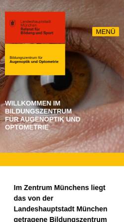 Vorschau der mobilen Webseite www.bzao-muenchen.de, Städt. Berufsschule für Augenoptik München