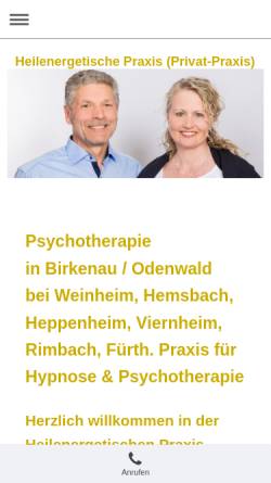 Vorschau der mobilen Webseite www.alyoga.de, Heilenergetische Praxis - Hypnose - Psychotherapie - Coaching