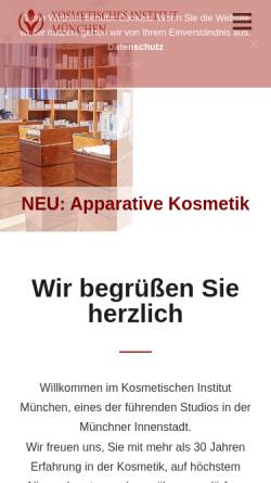 Vorschau der mobilen Webseite kosmetisches-institut.de, Kosmetisches Institut München