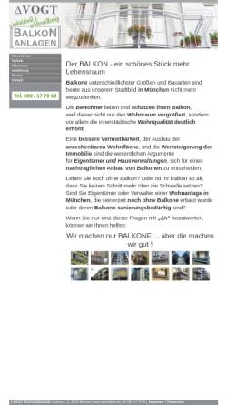 Vorschau der mobilen Webseite www.vogt-balkone.de, Vogt Montagebau