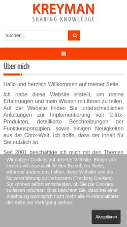 Vorschau der mobilen Webseite www.kreyman.de, Anatoliy Kreyman