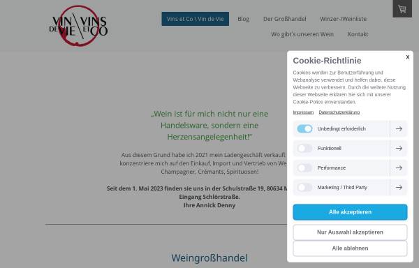 Vorschau von www.vinsetco.de, Vins et Co.