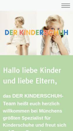 Vorschau der mobilen Webseite www.kinderschuh.de, Der Kinderschuh
