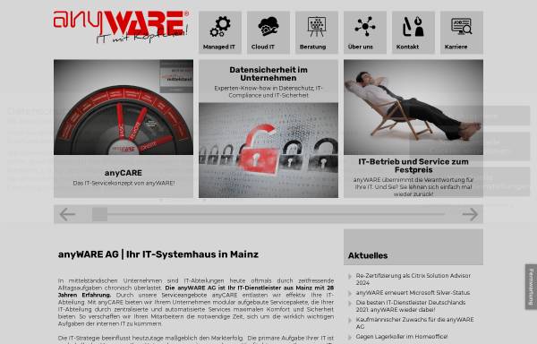 Vorschau von www.anyware.ag, Anyware AG