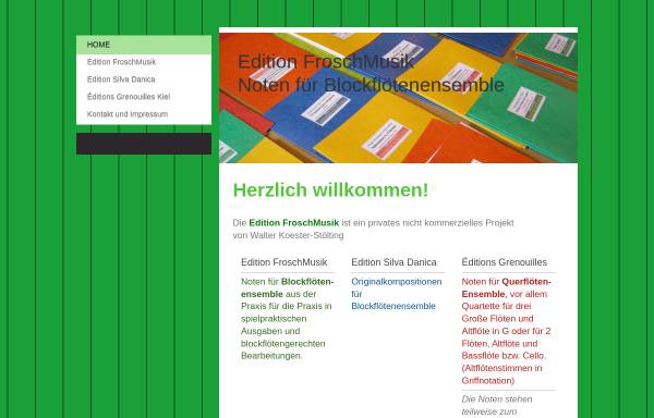 Vorschau von www.edition-froschmusik.de, Edition FroschMusik - Noten für Blockflöten-Ensembles
