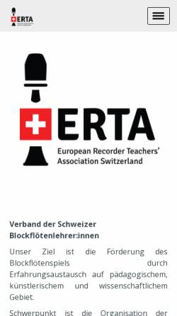 Vorschau der mobilen Webseite www.erta-schweiz.ch, ERTA Schweiz