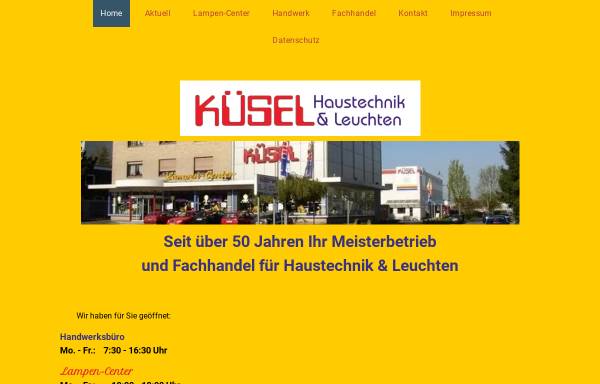 Vorschau von www.kuesel.de, Küsel GmbH, Licht und Technik