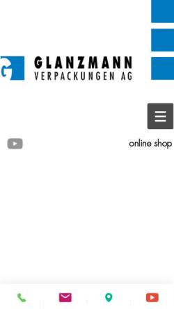 Vorschau der mobilen Webseite www.glanzmann-verpackungen.ch, Glanzmann Verpackungen AG