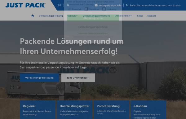 Vorschau von www.justpack.de, Just Pack GmbH