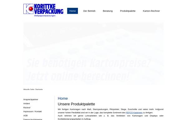 Vorschau von www.korittke-verpackung.de, Korittke Verpackung GmbH