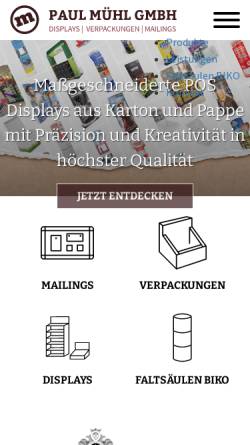 Vorschau der mobilen Webseite www.displaymaker.net, Paul Mühl Werbemittel und Displays GmbH