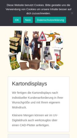 Vorschau der mobilen Webseite www.stemmler-kartonagen.de, Stemmler Kartonagen, Inh. Corinna Stemmler