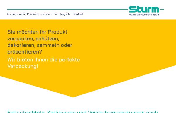 Vorschau von www.sturm-verpackungen.de, Sturm GmbH