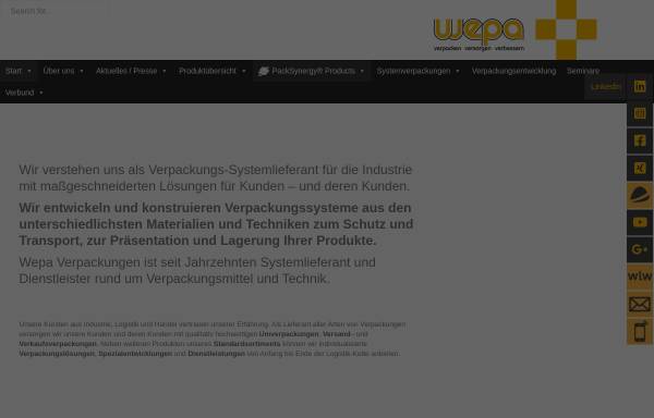 Vorschau von www.wepa-verpackungen.de, Wepa Verpackungen GmbH