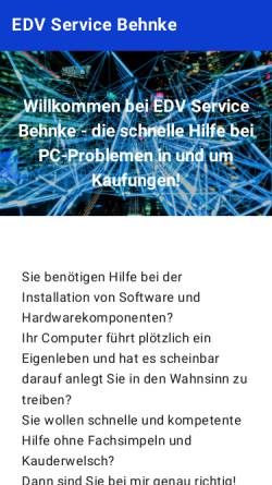 Vorschau der mobilen Webseite www.edv-service-behnke.de, Behnke e.K.