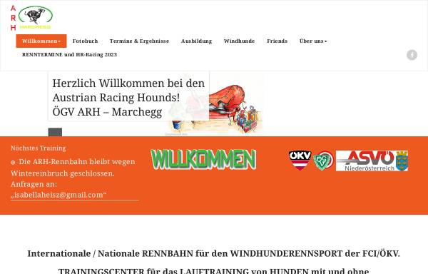 Vorschau von www.arh-marchegg.at, Austrian Racing Hounds - Windhunderennverein Marchegg NÖ
