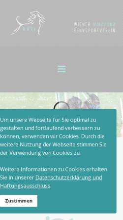 Vorschau der mobilen Webseite www.wwrv.at, Wiener Windhund Rennsport Verein