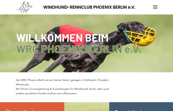 Vorschau von www.phoenix-berlin.purespace.de, Windhund-Rennclub Phoenix Berlin