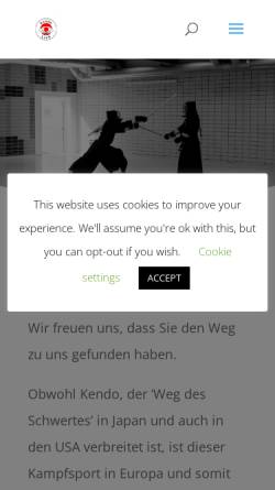 Vorschau der mobilen Webseite www.kendo-lich.de, Kendo Lich e.V.