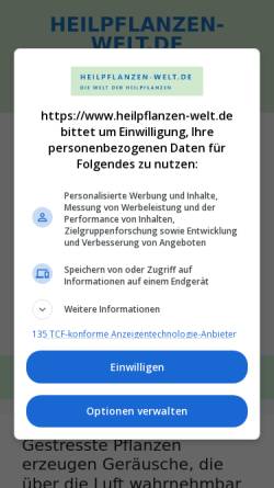 Vorschau der mobilen Webseite www.heilpflanzen-welt.de, Heilpflanzen-Welt