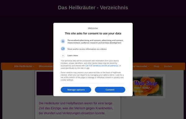 Vorschau von www.kraeuter-verzeichnis.de, Kräuter-Verzeichnis