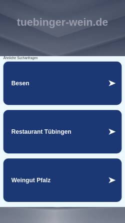 Vorschau der mobilen Webseite www.tuebinger-wein.de, Weinbau R. Brenner