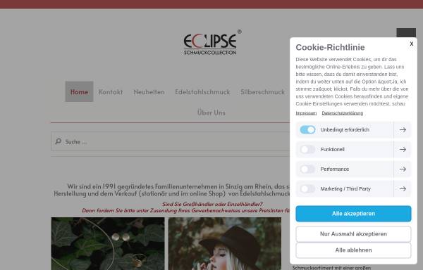 Vorschau von eclipse-schmuck.de, Eclipse-Schmuckcollection