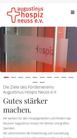 Vorschau der mobilen Webseite augustinus-hospizverein-neuss.de, Augustinus Hospiz Neuss e.V.