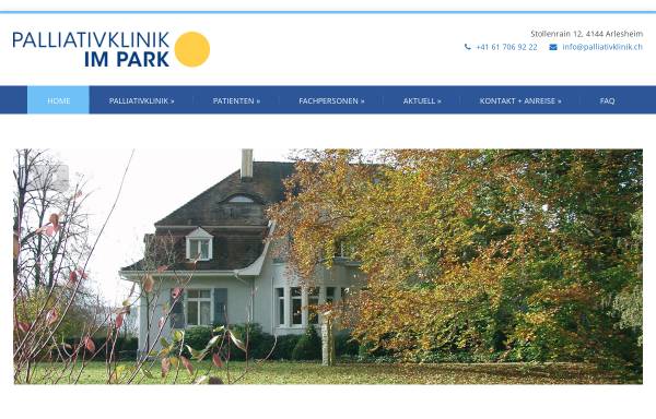 Vorschau von www.hospizimpark.ch, Hospiz im Park - Klinik für palliative Medizin