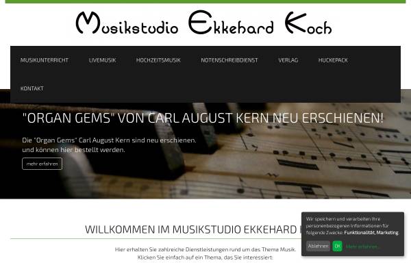 Vorschau von www.ekkehard-koch.de, Musikstudio Ekkehard Koch
