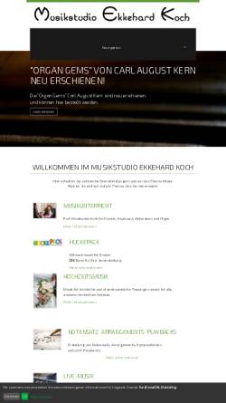 Vorschau der mobilen Webseite www.ekkehard-koch.de, Musikstudio Ekkehard Koch