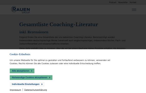 Vorschau von www.coaching-literatur.de, Coaching-Literatur - Christopher Rauen GmbH