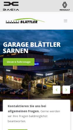 Vorschau der mobilen Webseite www.garage-blaettler.ch, Garage Blättler AG, Sarnen